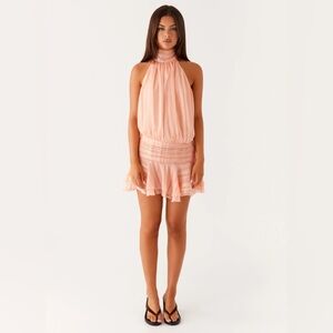 Peppermayo Willow Chiffon Mini Dress - Orange